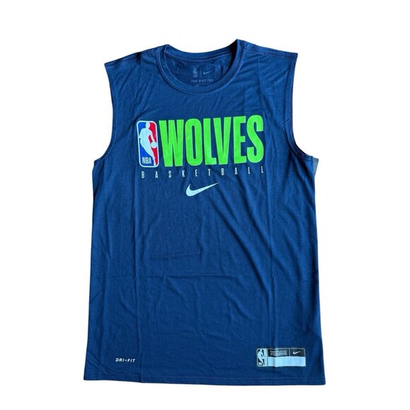 Nike Minnesota Timberwolves Mens Small Sleeveless Practice Warmup Shooting Shirt - Picture 1 of 13